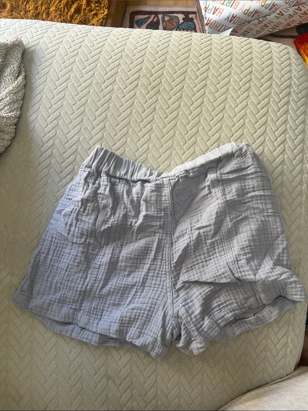 Madewell Light Gray Gauze High-Rise Lounge Shorts - Picture 2 of 3